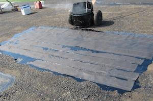hot asphalt repair to replace wet insulation