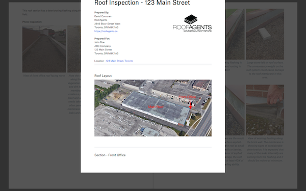 commercial roof inspection report